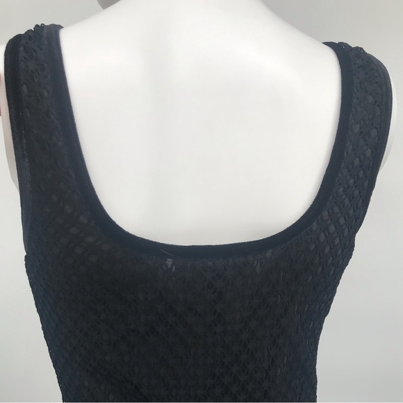 90s Long Double Layer Stretch Netted Maxi Dress - Picture 3 of 9